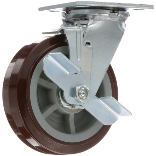 (image for) Carter Hoffmann 18301-6215 CASTER,SWIVEL , RED,6",W/BRAKE